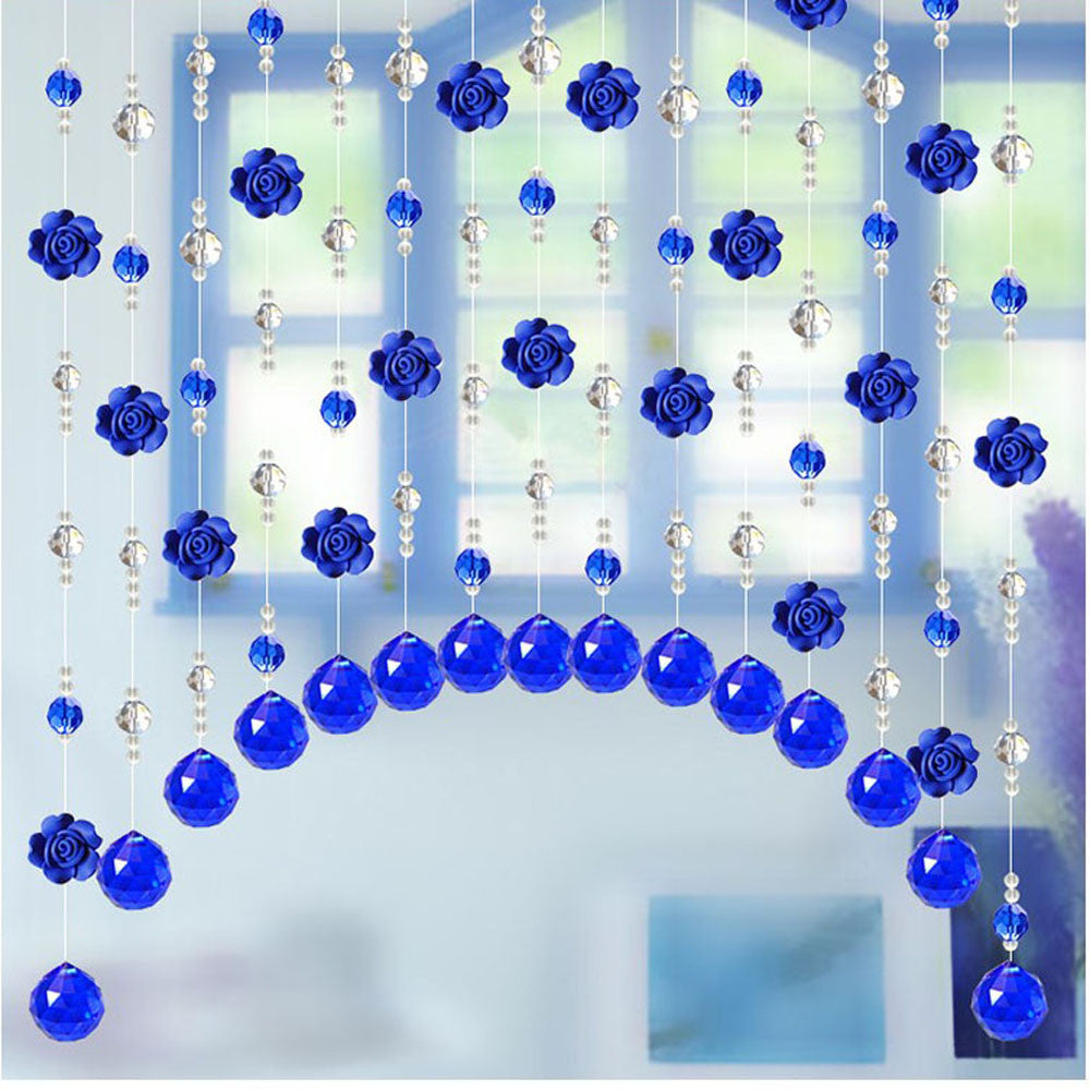 Crystal Glass Rose Bead Curtain